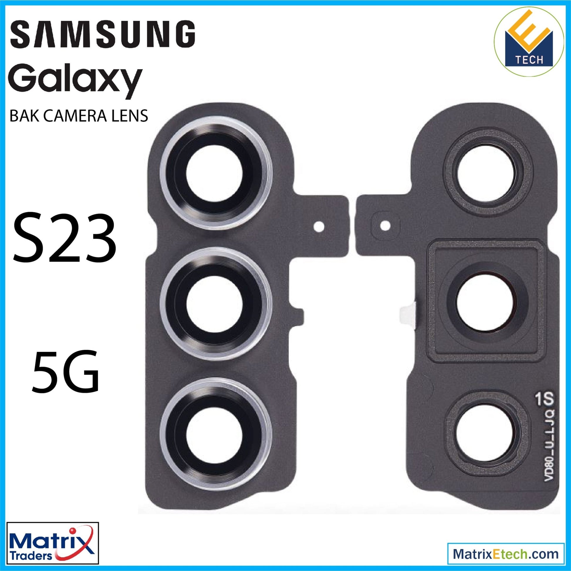 Samsung Galaxy S23 5G Back Camera Lens With Cover Bezel Ring - Matrix Traders