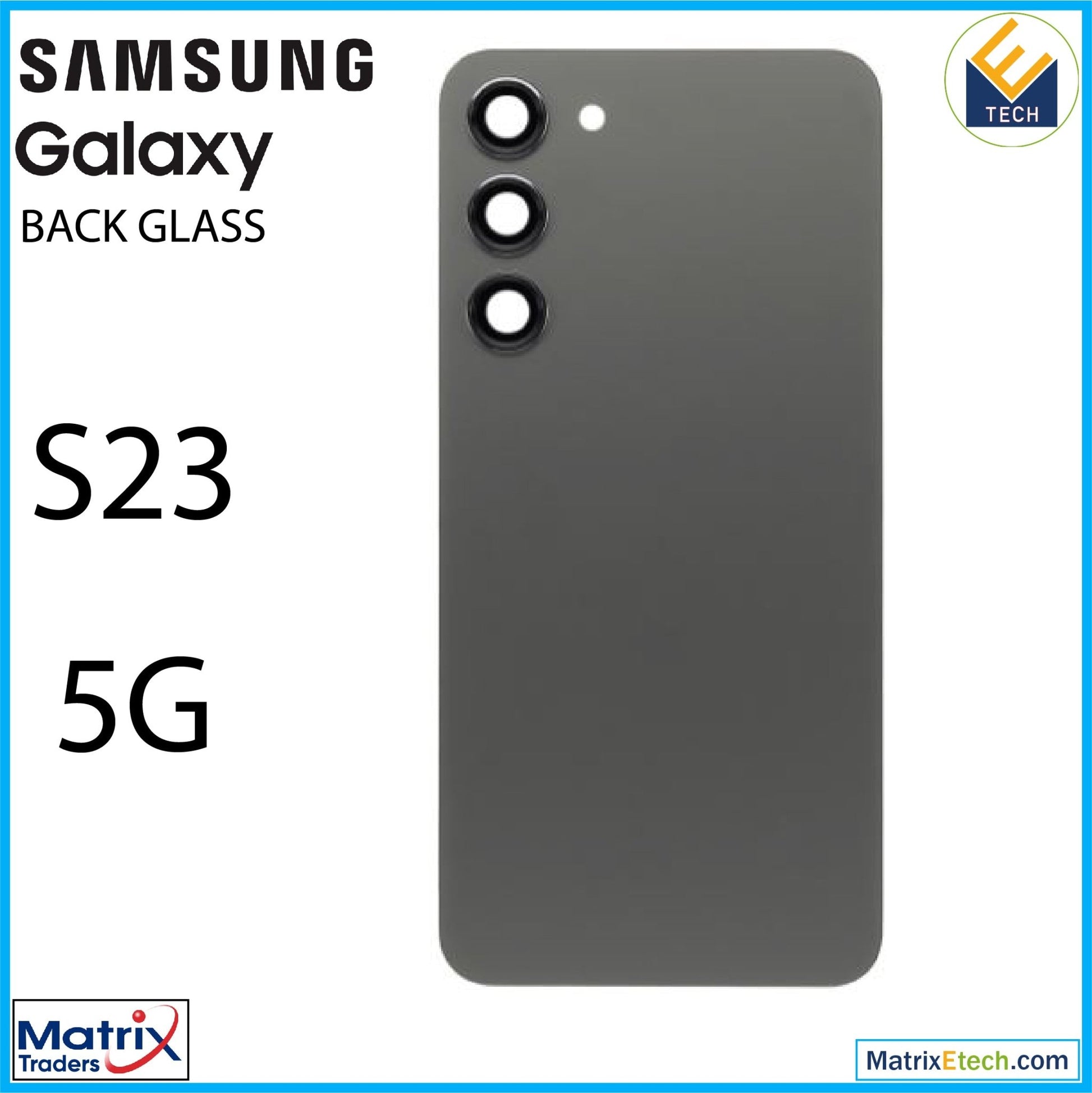 Samsung Galaxy S23 5G Back Cover Glass With Camera Lens (Service Pack) - Matrix Traders