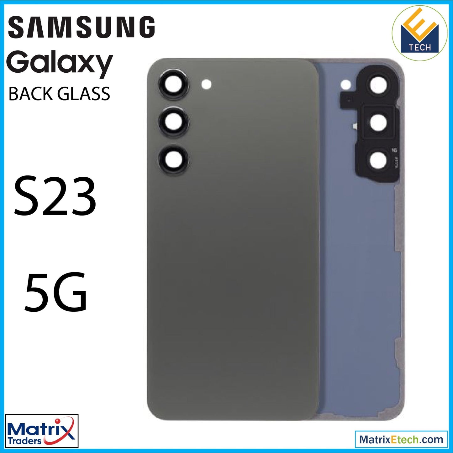 Samsung Galaxy S23 5G Back Cover Glass With Camera Lens (Service Pack) - Matrix Traders