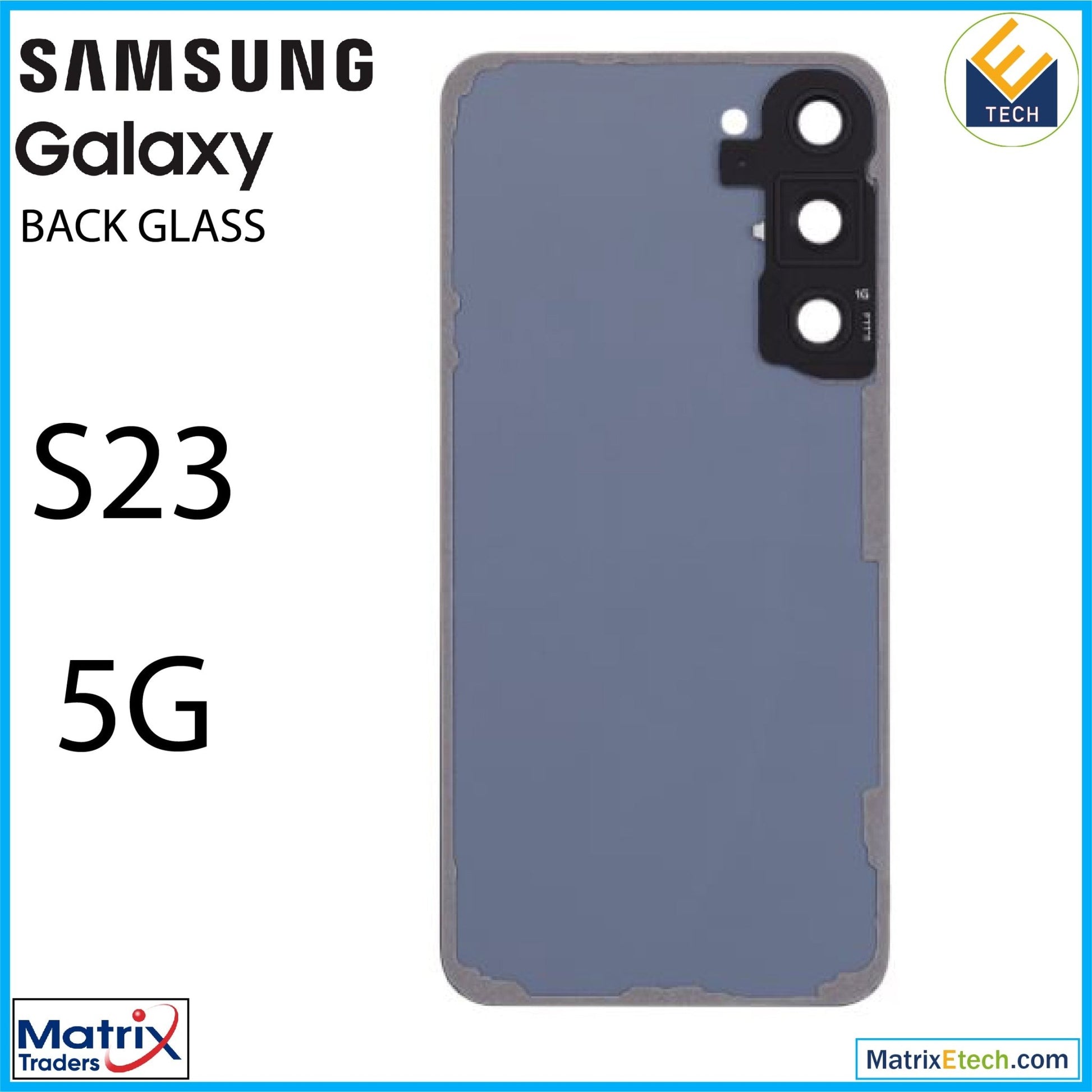 Samsung Galaxy S23 5G Back Cover Glass With Camera Lens (Service Pack) - Matrix Traders