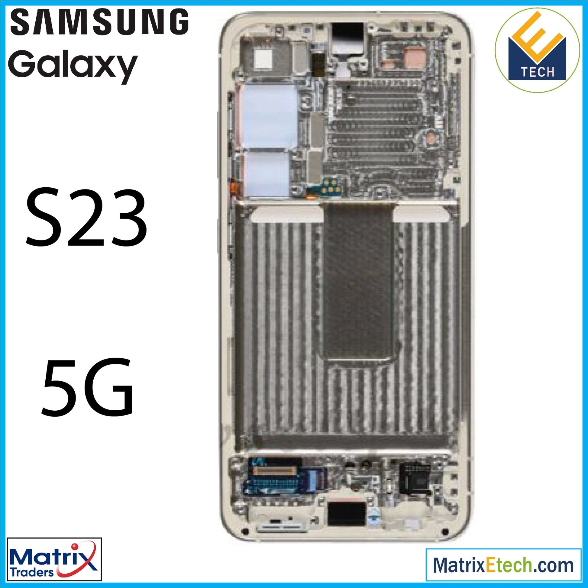 Samsung Galaxy S23 5G OLED Assembly With Frame (Pull Grade BC) - Matrix Traders