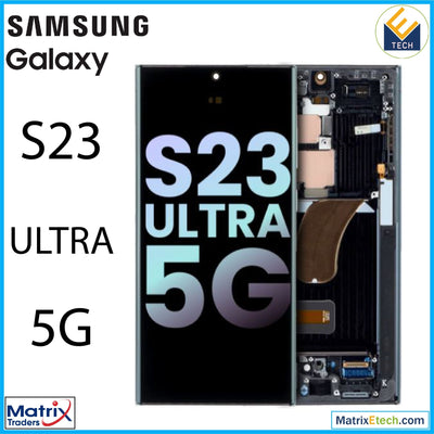 Samsung Galaxy S23 Ultra 5G OLED Assembly With Frame (Service Pack) - Matrix Traders