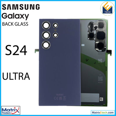 Samsung Galaxy S24 Ultra Back Cover Glass With Camera Lens (Service Pack) - Matrix Traders