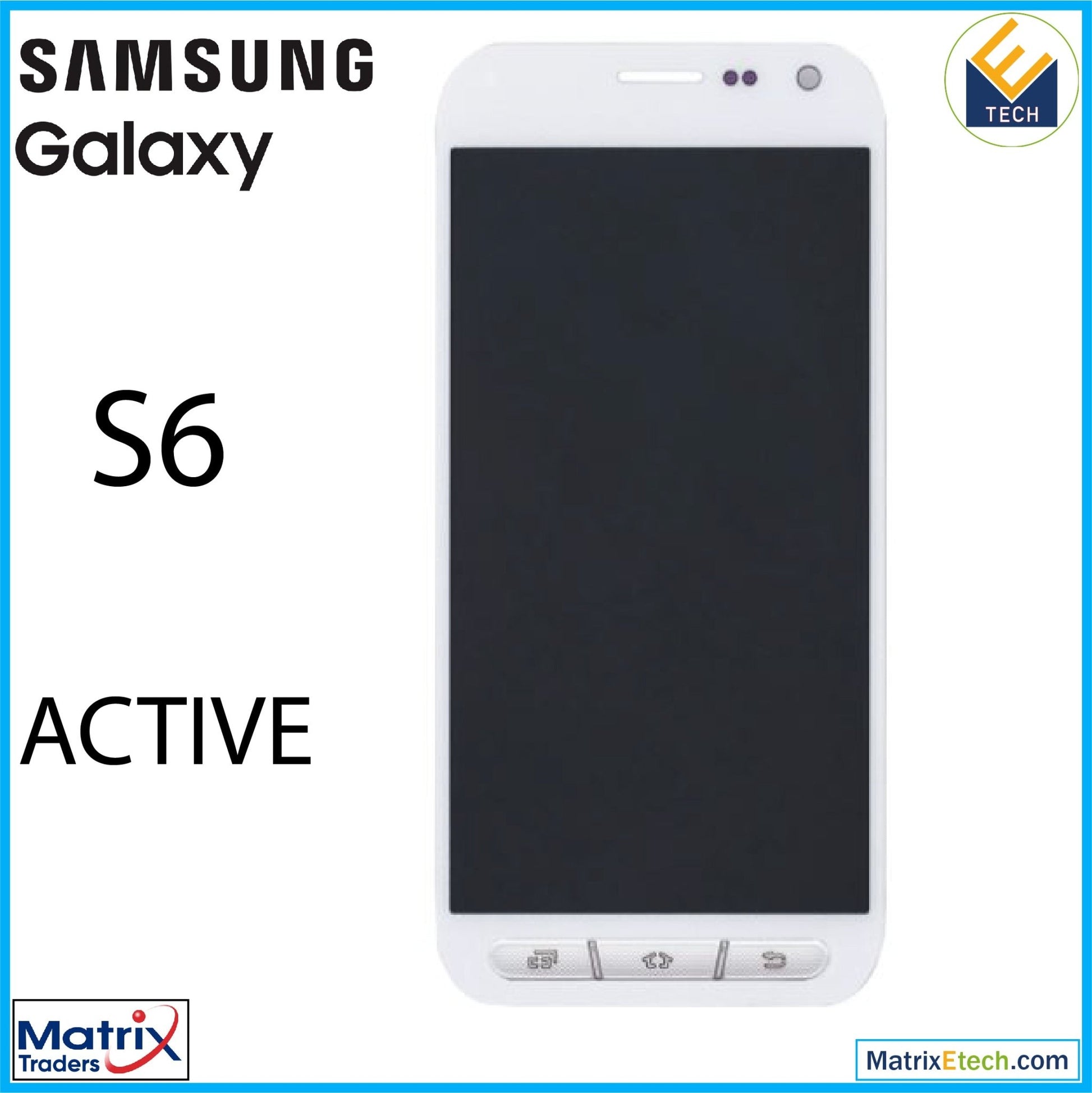 Samsung Galaxy S6 Active OLED Assembly Without Frame (Refurbished) - Matrix Traders