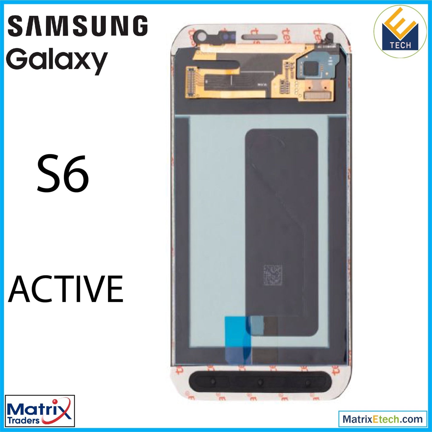 Samsung Galaxy S6 Active OLED Assembly Without Frame (Refurbished) - Matrix Traders