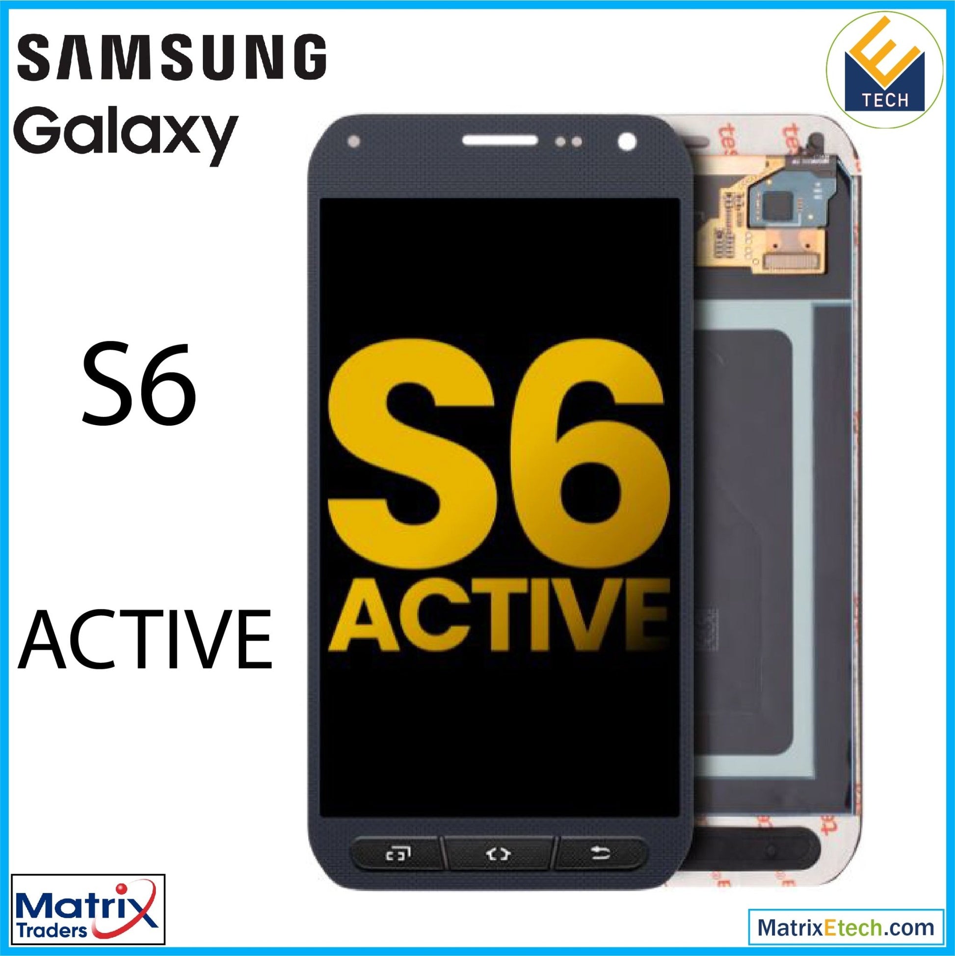 Samsung Galaxy S6 Active OLED Assembly Without Frame (Refurbished) - Matrix Traders