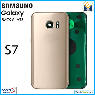 Samsung Galaxy S7 Back Cover Glass With Camera Lens (Aftermarket Plus) - Matrix Traders