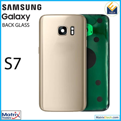 Samsung Galaxy S7 Back Cover Glass With Camera Lens (Pull Grade A) - Matrix Traders