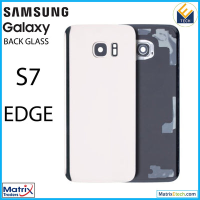 Samsung Galaxy S7 Edge Back Cover Glass With Camera Lens (Aftermarket Plus) - Matrix Traders