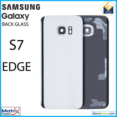 Samsung Galaxy S7 Edge Back Cover Glass With Camera Lens (Aftermarket Plus) - Matrix Traders