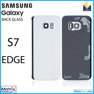 Samsung Galaxy S7 Edge Back Cover Glass With Camera Lens (Aftermarket Plus) - Matrix Traders