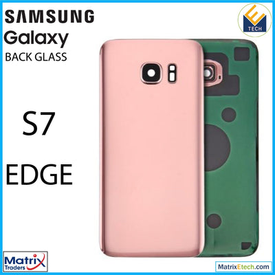 Samsung Galaxy S7 Edge Back Cover Glass With Camera Lens (Aftermarket Plus) - Matrix Traders