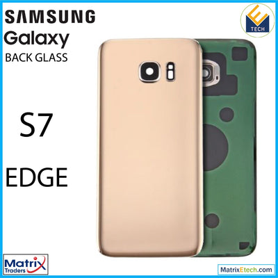 Samsung Galaxy S7 Edge Back Cover Glass With Camera Lens (Service Pack) - Matrix Traders