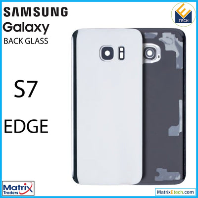 Samsung Galaxy S7 Edge Back Cover Glass With Camera Lens (Service Pack) - Matrix Traders