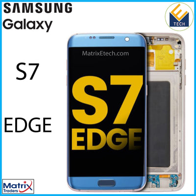 Samsung Galaxy S7 Edge OLED Assembly With Frame (All US Models G935A) - Matrix Traders