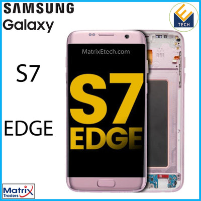 Samsung Galaxy S7 Edge OLED Assembly With Frame (All US Models G935A) - Matrix Traders