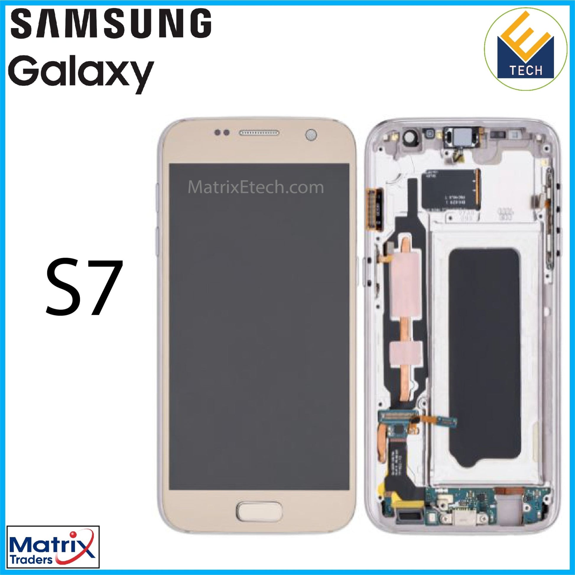 Samsung Galaxy S7 OLED Assembly With Frame (All US Models) - Matrix Traders