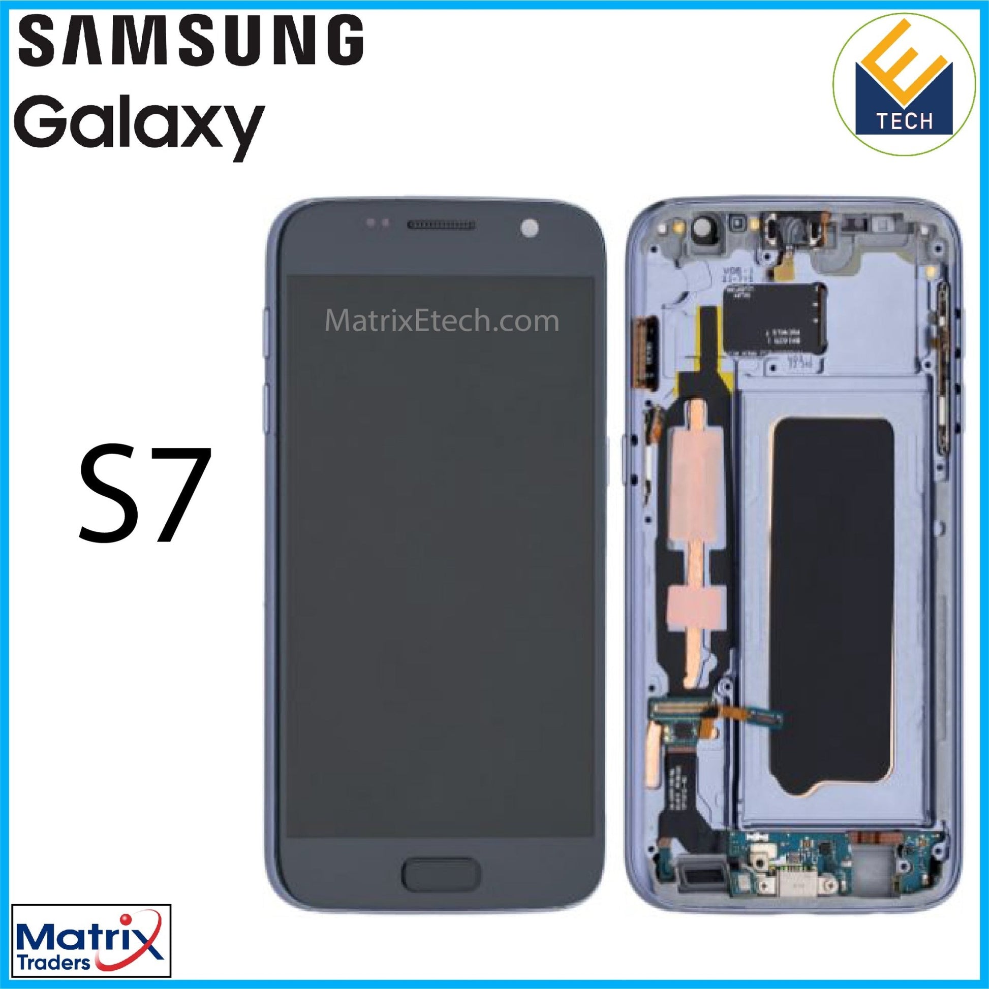 Samsung Galaxy S7 OLED Assembly With Frame (All US Models) - Matrix Traders