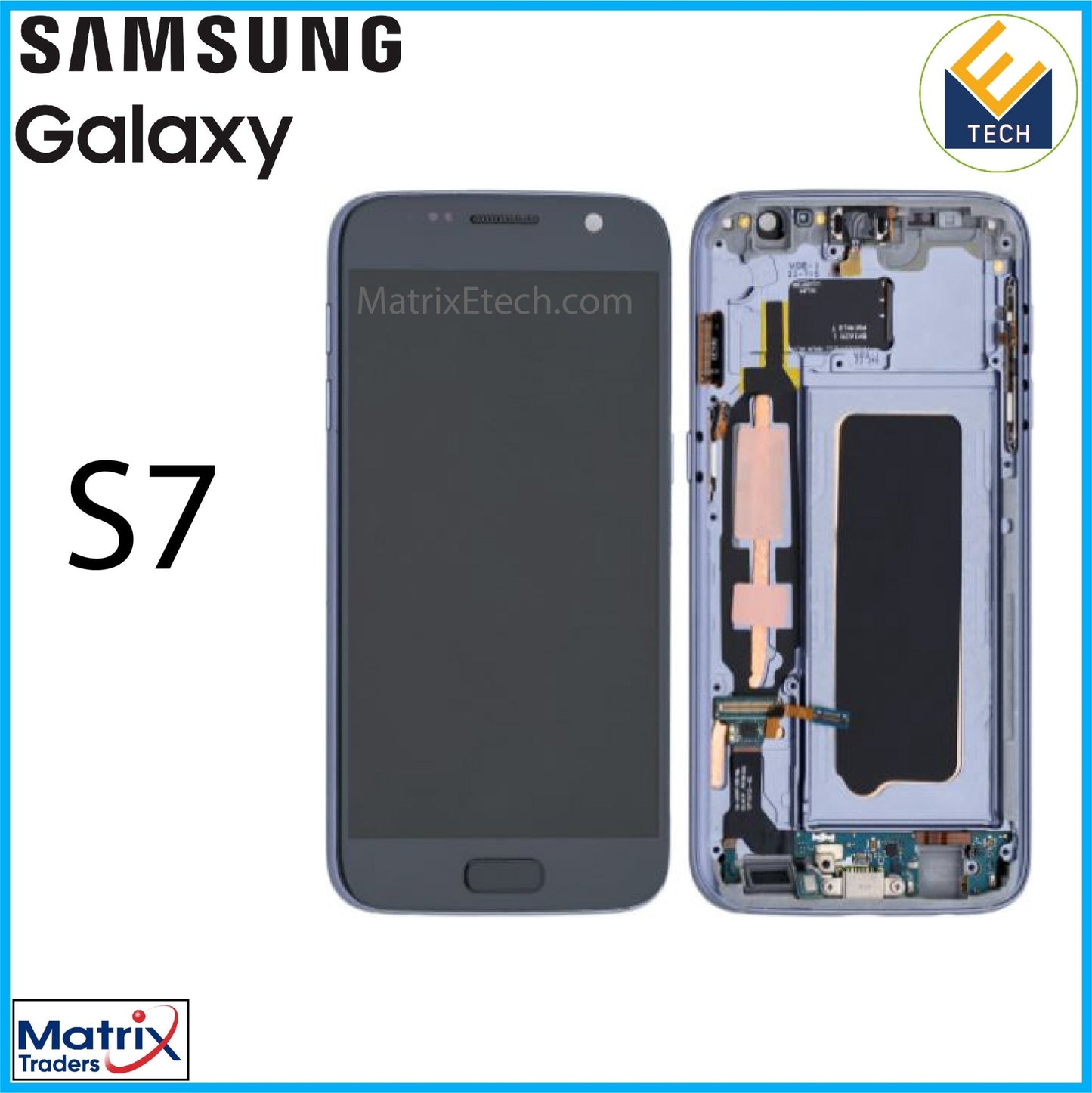 Samsung Galaxy S7 OLED Assembly With Frame (All US Models) (Aftermarket Plus) - Matrix Traders