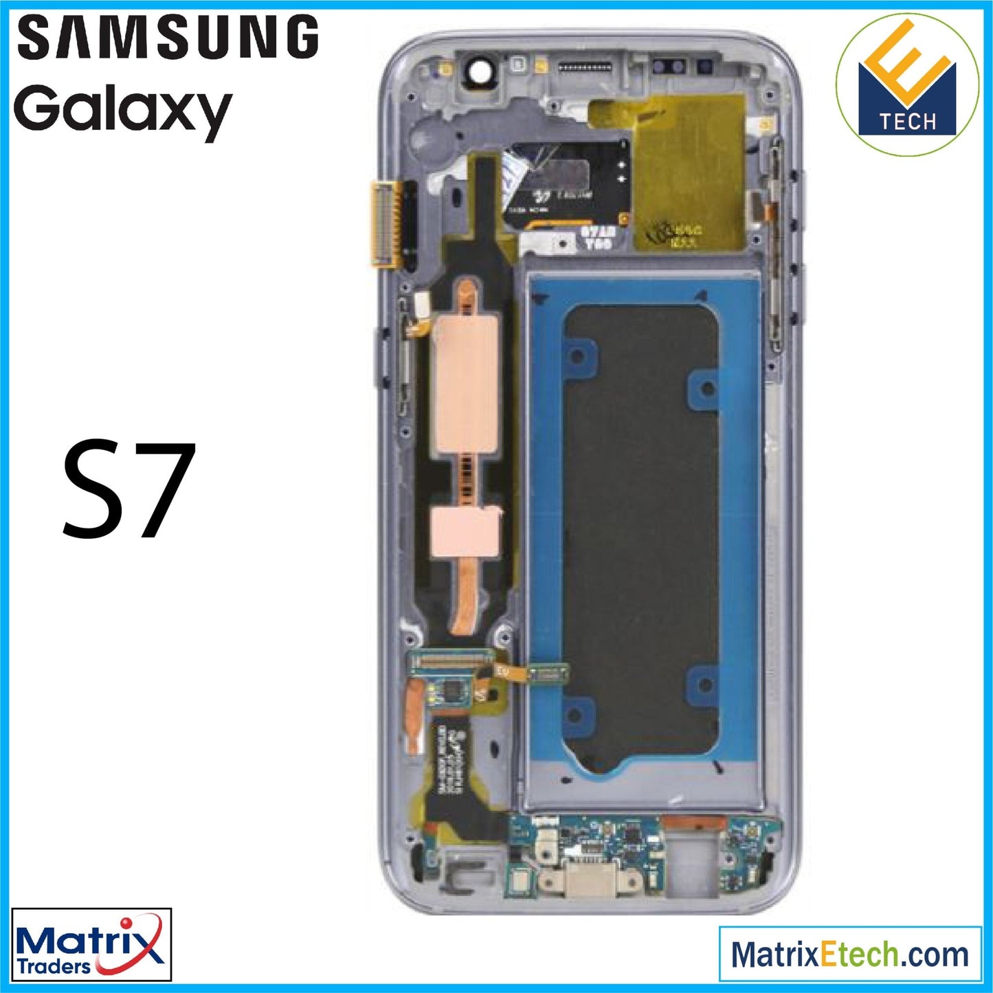 Samsung Galaxy S7 OLED Assembly With Frame (Blemish Grade A) - Matrix Traders