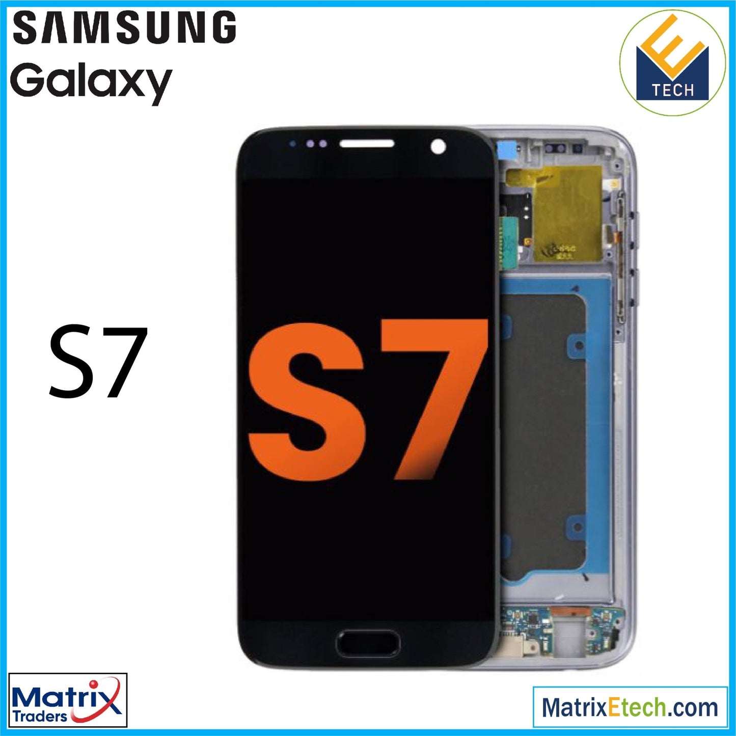 Samsung Galaxy S7 OLED Assembly With Frame (Blemish: Grade B) - Matrix Traders