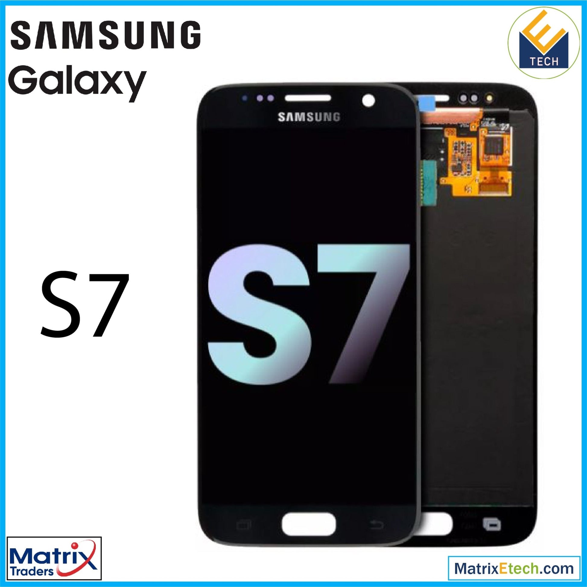 Samsung Galaxy S7 OLED Assembly Without Frame (Service Pack) - Matrix Traders