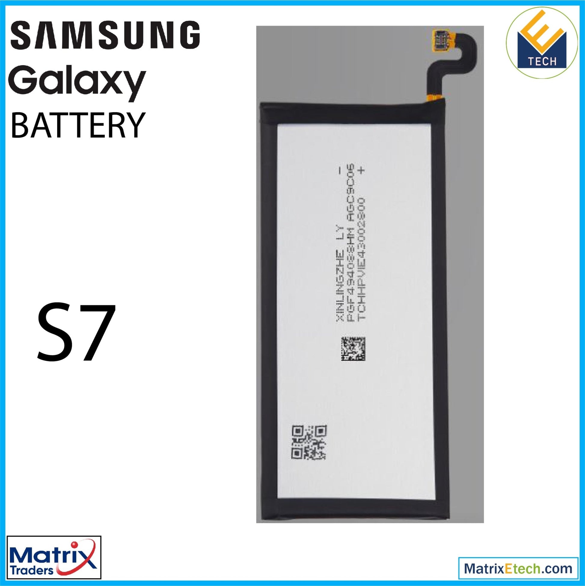 Samsung Galaxy S7 Replacement Battery (Premium) (EB - BG930ABE) - Matrix Traders