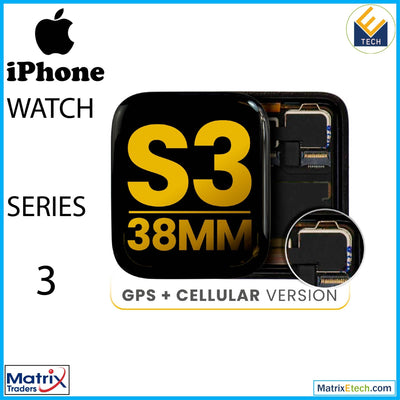 Watch Series 3 (38MM) OLED Assembly (GPS & Cellular Version) (Premium) - Matrix Traders